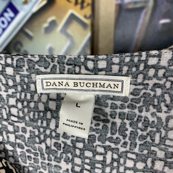 Brown/Black Flowy Dana Buchman LG Blouse - Picture 4 of 4